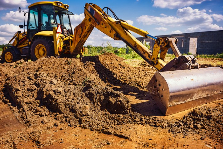 koparko-ładowarka, ziemia